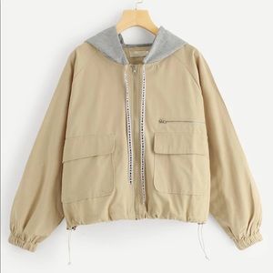 Patch Back Hooded Jacket